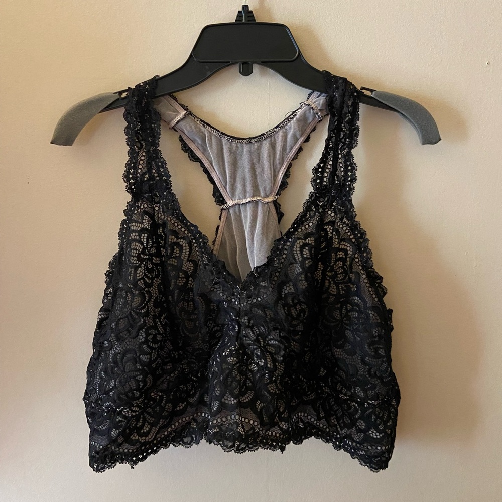 Torrid black lace bralette, size 4